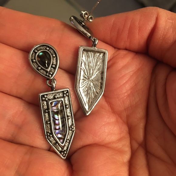 Abalone & fire agate Wild Pearle earrings - Picture 4 of 5